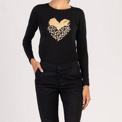 LUMA - DAMSKA KOSZULKA Z DŁUGIM RĘKAWEM, 100% BAWEŁNY