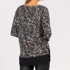 MIRA - MODNY T-SHIRT DAMSKI Z DŁUGIM RĘKAWEM