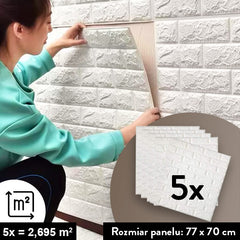 BRICKWALL® - SAMOPRZYLEPNA TAPETA 3D (77 cm x 70 cm)