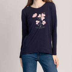 SORA  - DAMSKA KOSZULKA Z DŁUGIM RĘKAWEM, 100% BAWEŁNY