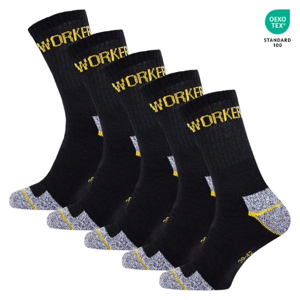 WORKDRY™ – SKARPETY ROBOCZE 5W1 Z CERTYFIKATEM OEKO‑TEX (5 SZT. W OPAKOWANIU) - 5,98 zł za szt.