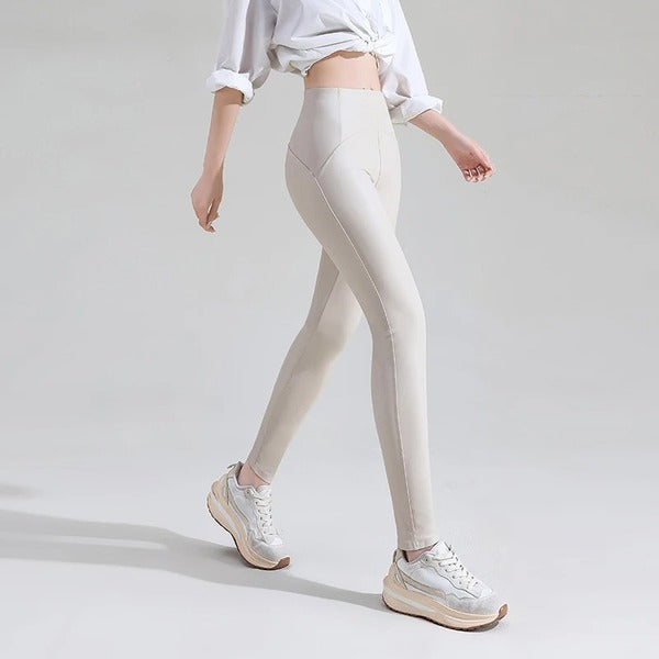 FIERCEFLEX™ - LEGGINSY „SKÓRZANE” OCIEPLANE