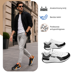 STRAVIO™ - WYGODNE MĘSKIE BUTY NA CO DZIEŃ, Z ELASTYCZNYMI SZNUROWADŁAMI
