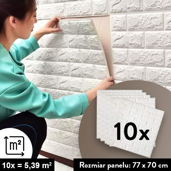BRICKWALL® - SAMOPRZYLEPNA TAPETA 3D (77 cm x 70 cm)